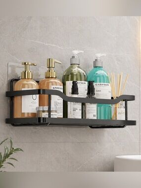 Stainless Steel Shower Caddy Shelf - Black